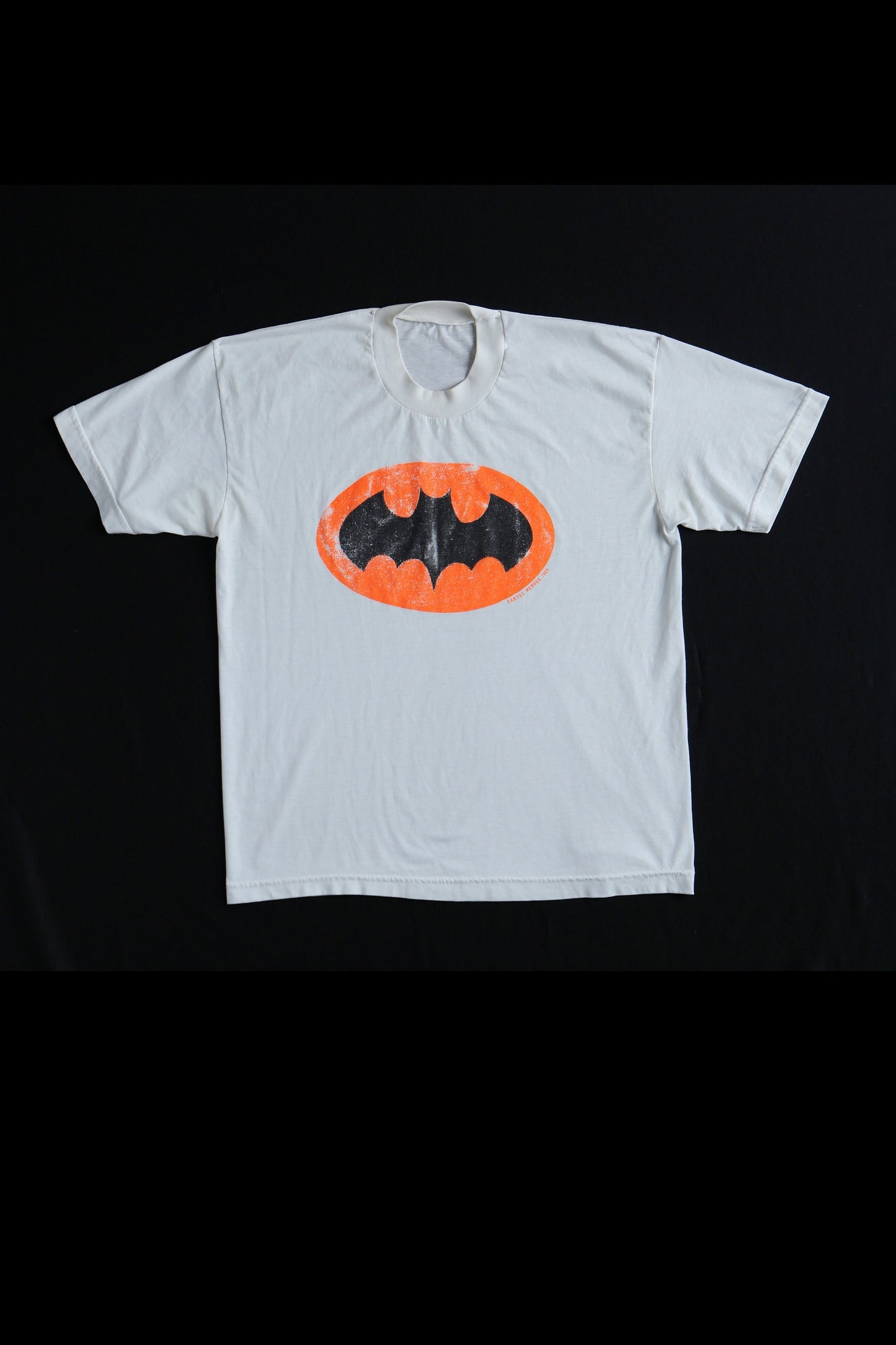 Batman vintage t-shirt white orange comics 1989 cartel heroes