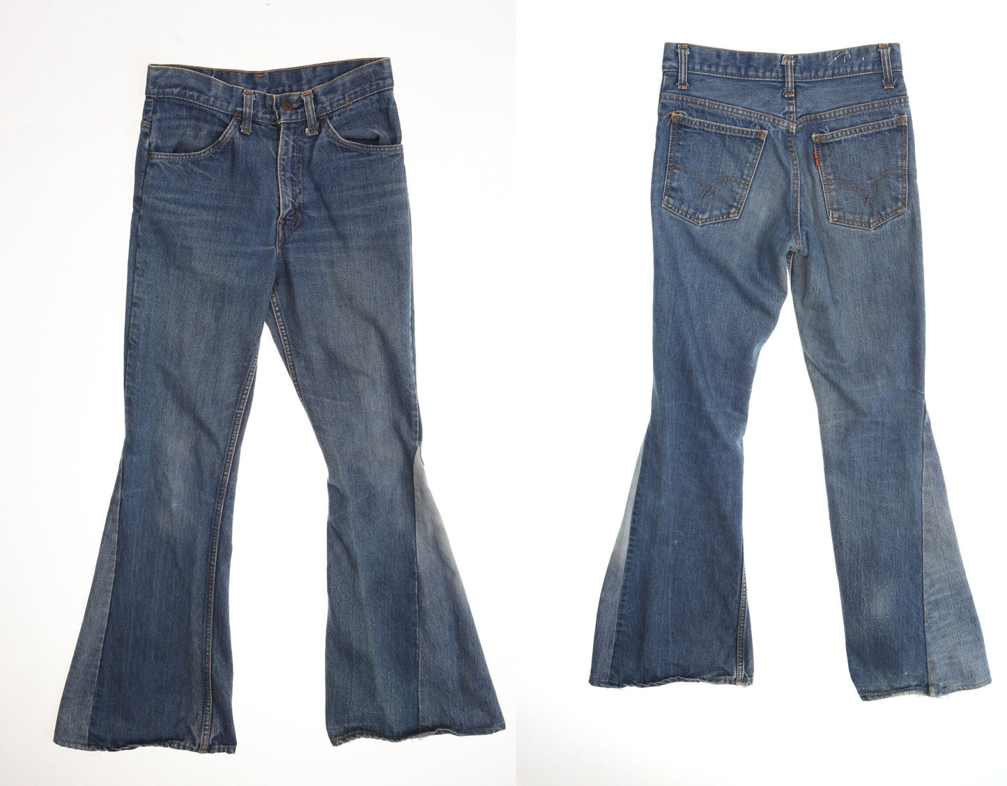 Vintage Levi's Denim Bell Bottom Pants - Estimated Era 1970's - 1980's - Estimated Style 517