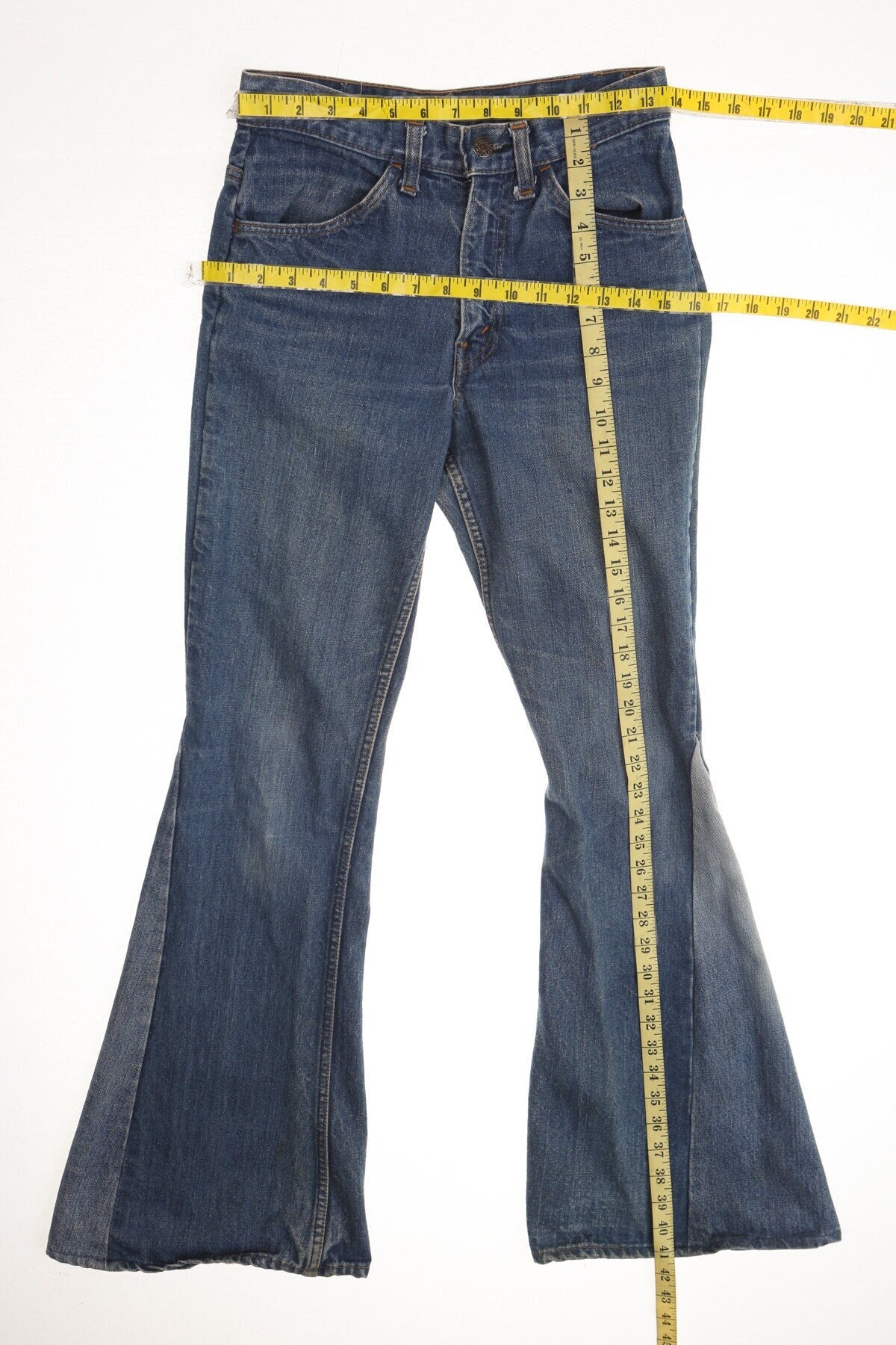 Vintage Levi's Denim Bell Bottom Pants - Estimated Era 1970's - 1980's - Estimated Style 517