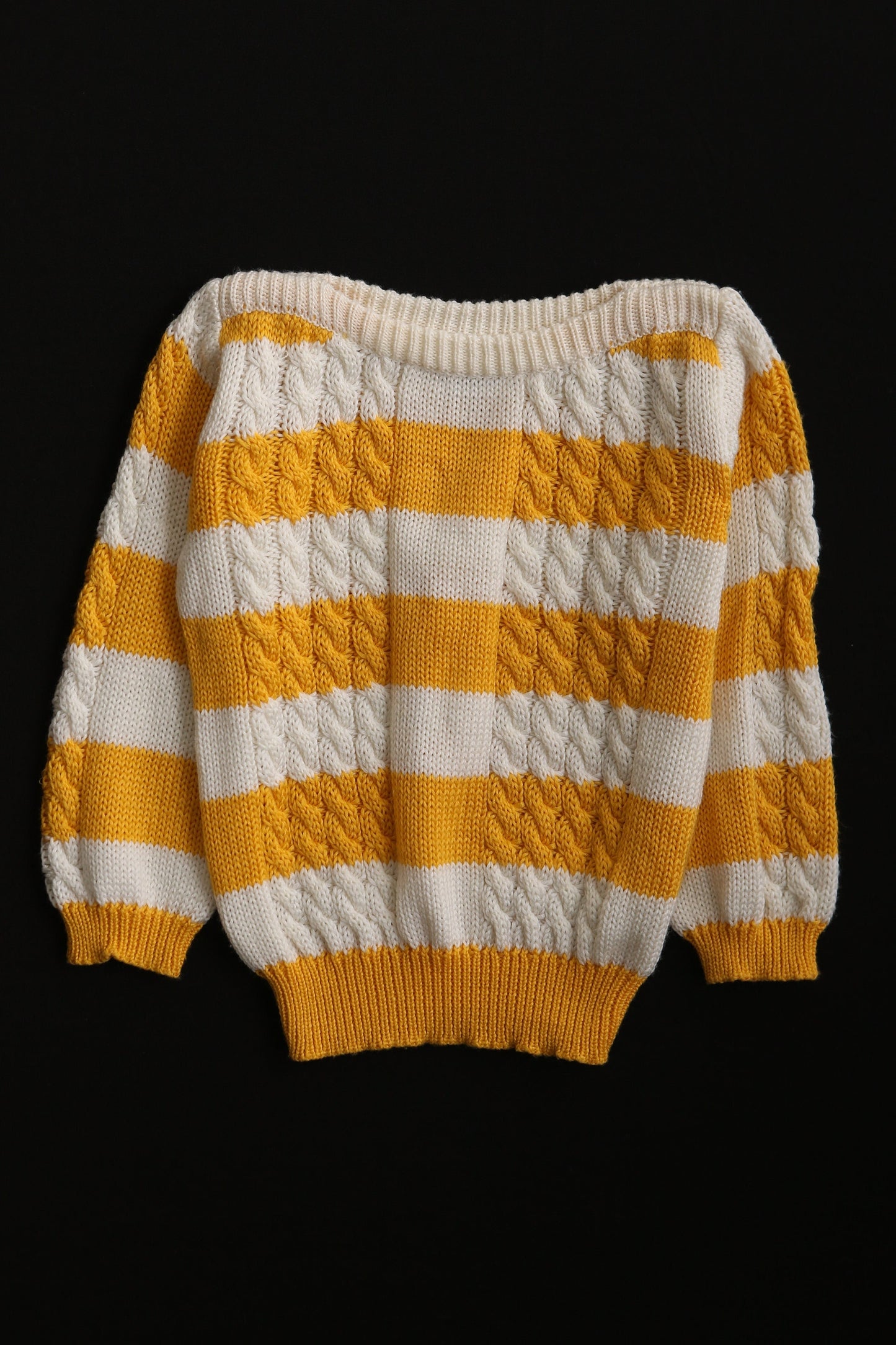 Vintage 80's striped yellow white women 90's