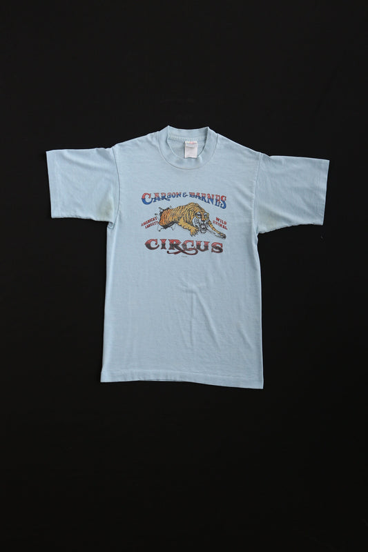 Vintage blue t-shirt 70's carson and barnes circus men 80's 90's graphic