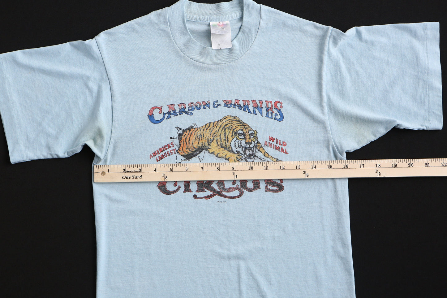 Vintage blue t-shirt 70's carson and barnes circus men 80's 90's graphic