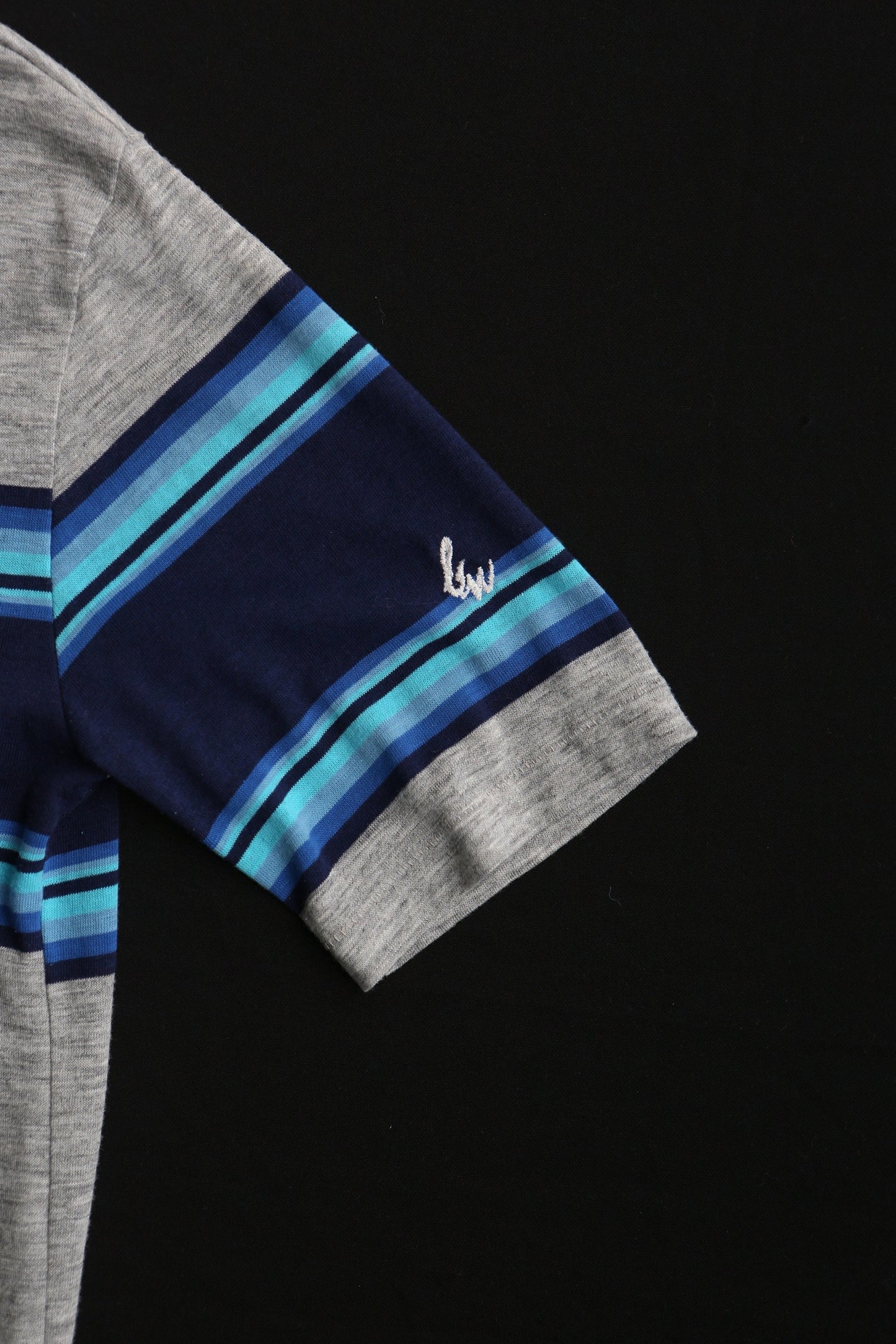 Vintage surfing t-shirt shirt blue wave striped gray blue 70's ビンテージ シャツ