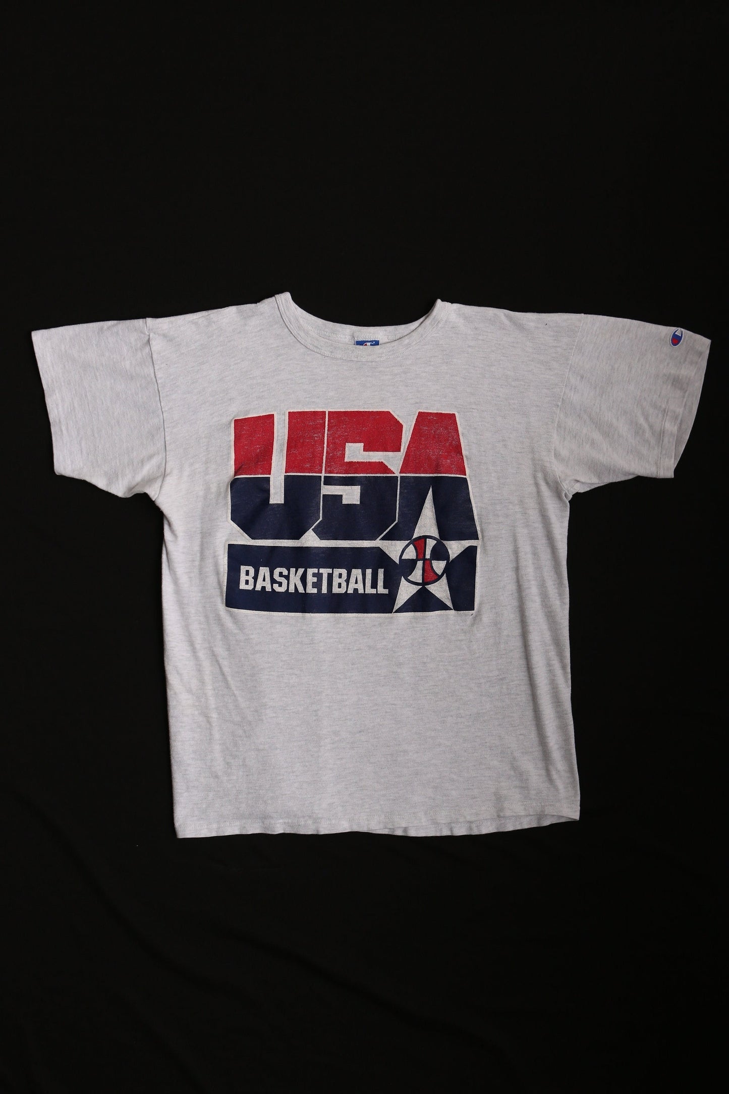 Champion vintage t-shirt usa basketball gray xl made in usa