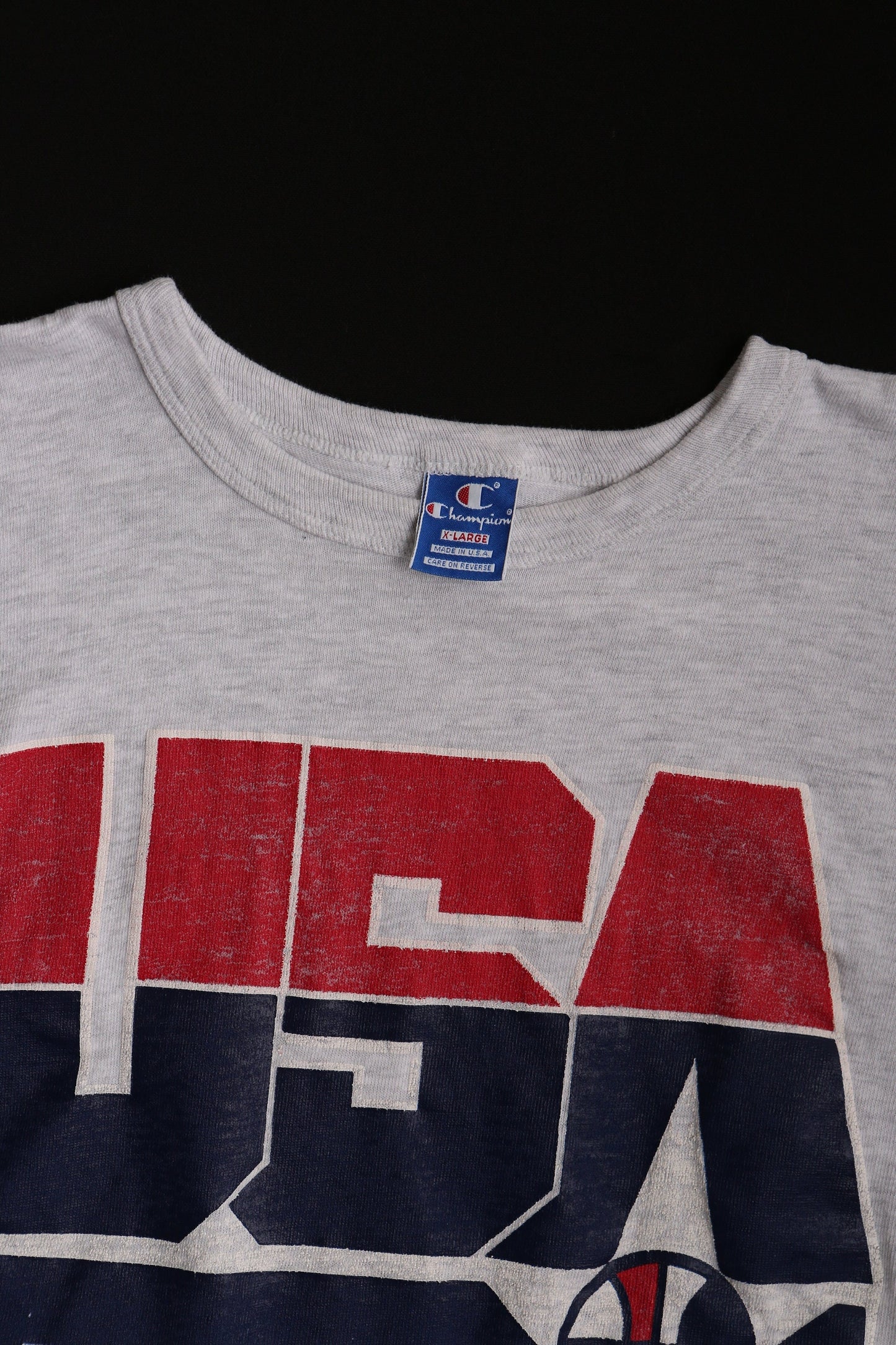 Champion vintage t-shirt usa basketball gray xl made in usa