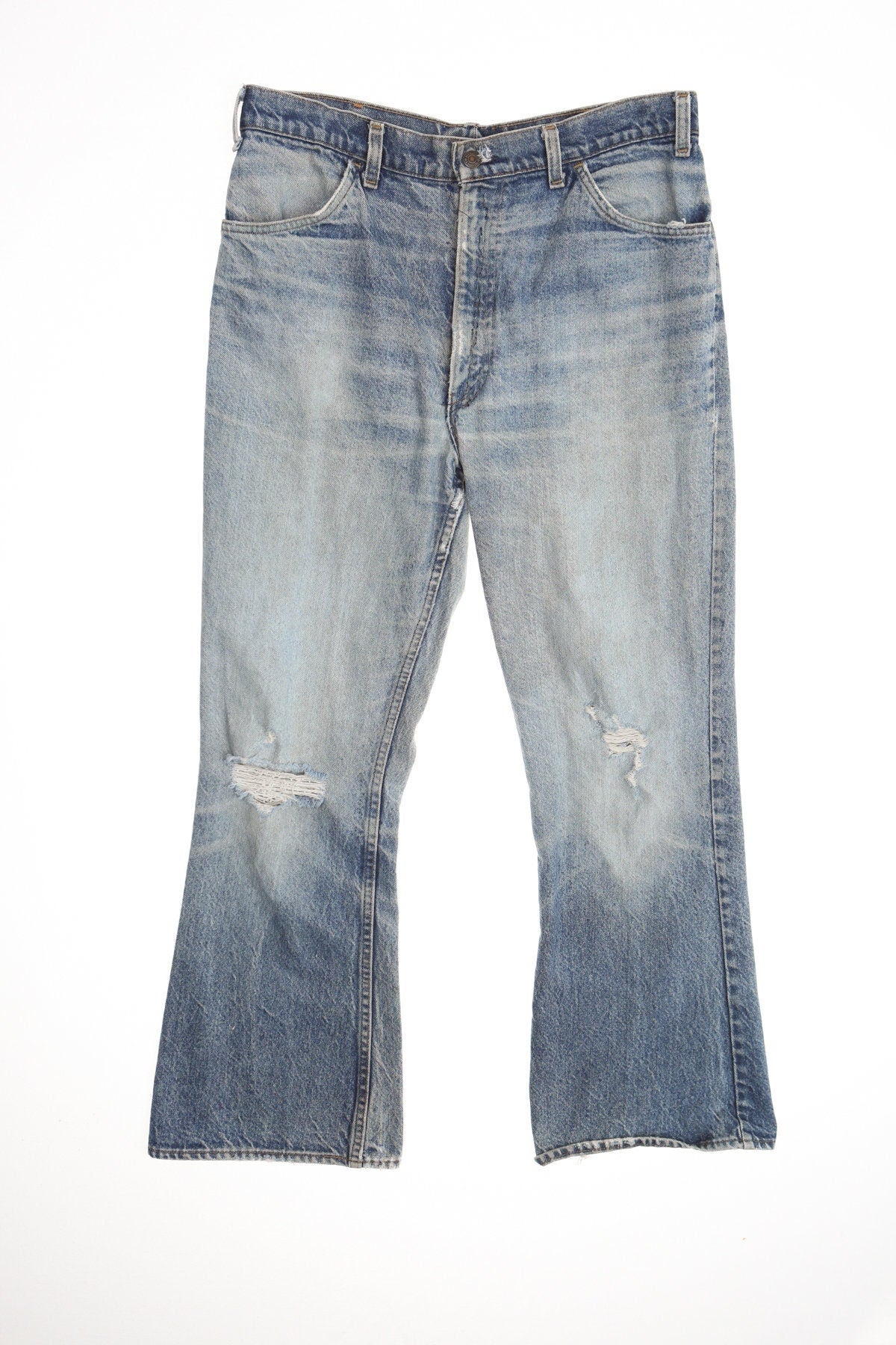 Vintage 517 levi's jeans denim pants 70's bell bottom hippie light wash 60's