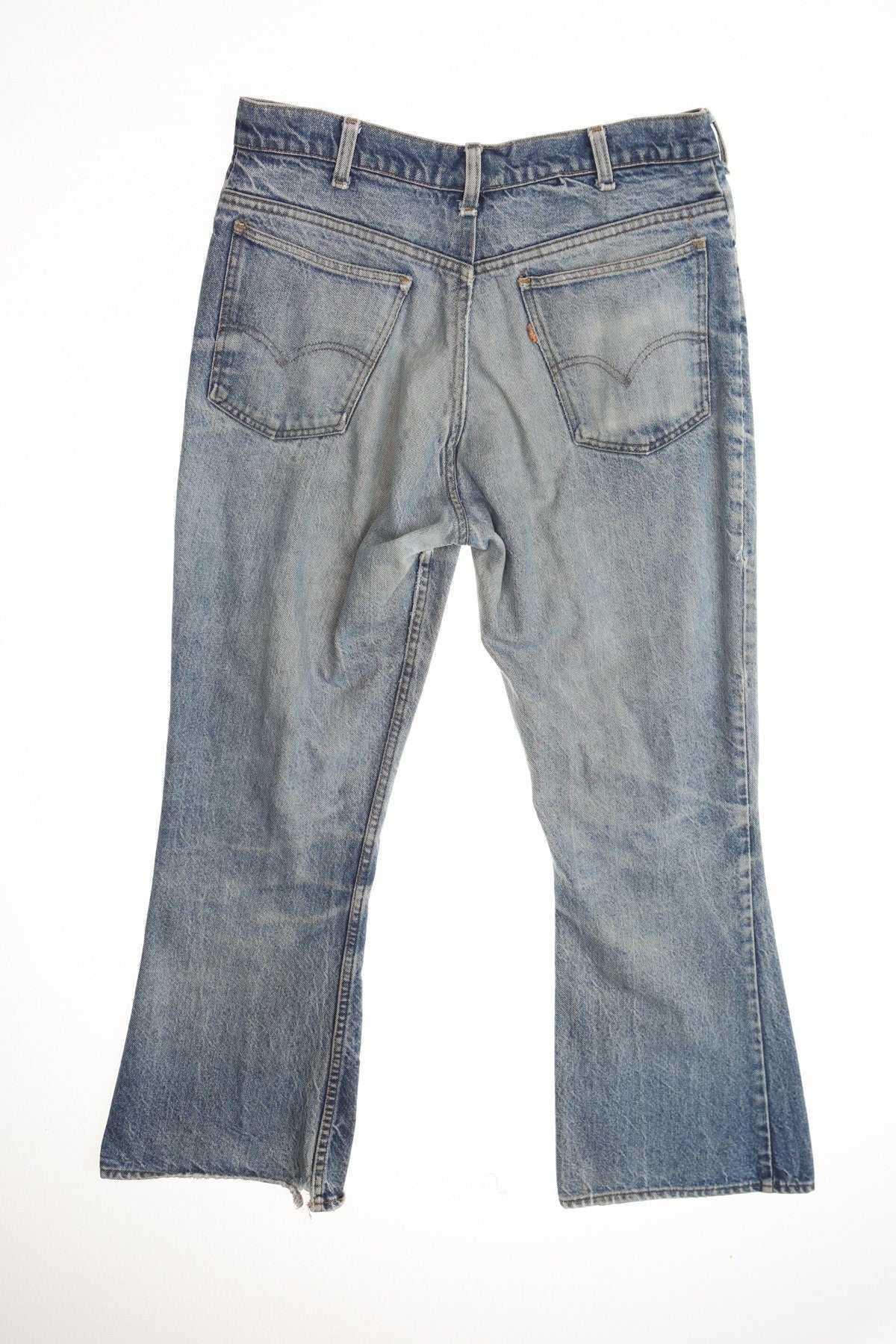 Vintage 517 levi's jeans denim pants 70's bell bottom hippie light wash 60's