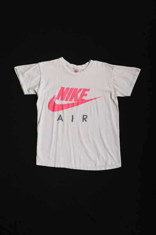Vintage nike t-shirt pink white air red fly 90's