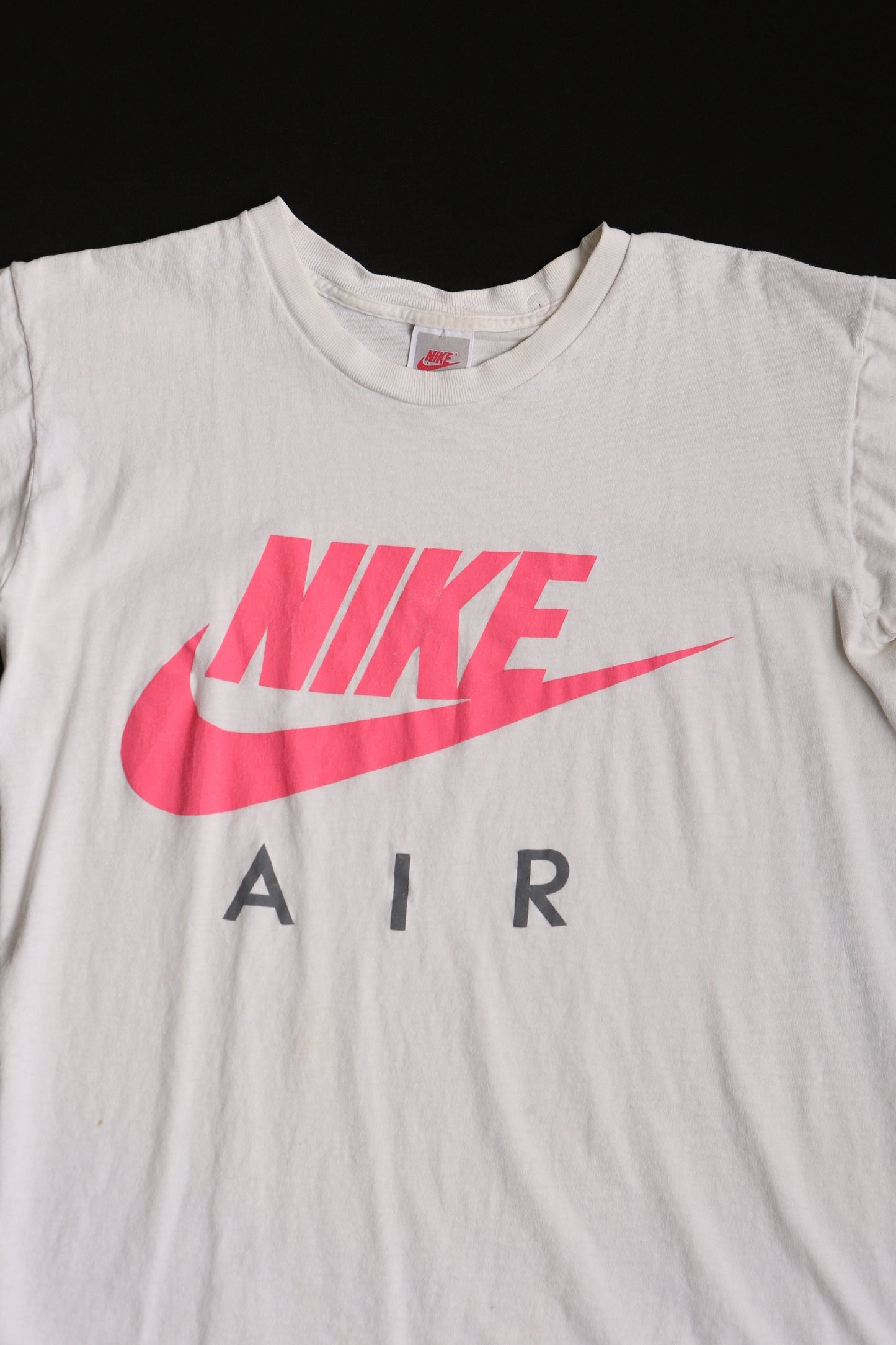Vintage nike t-shirt pink white air red fly 90's