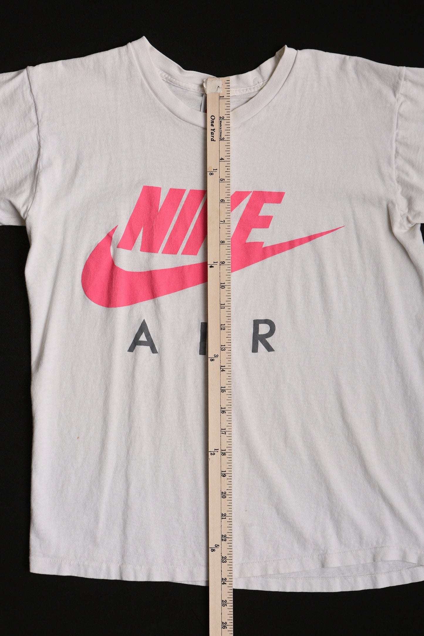 Vintage nike t-shirt pink white air red fly 90's