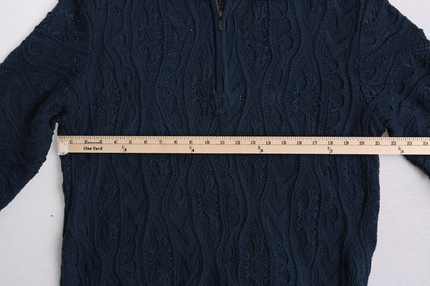 Coogi sweater blue pullover zipper men y2k