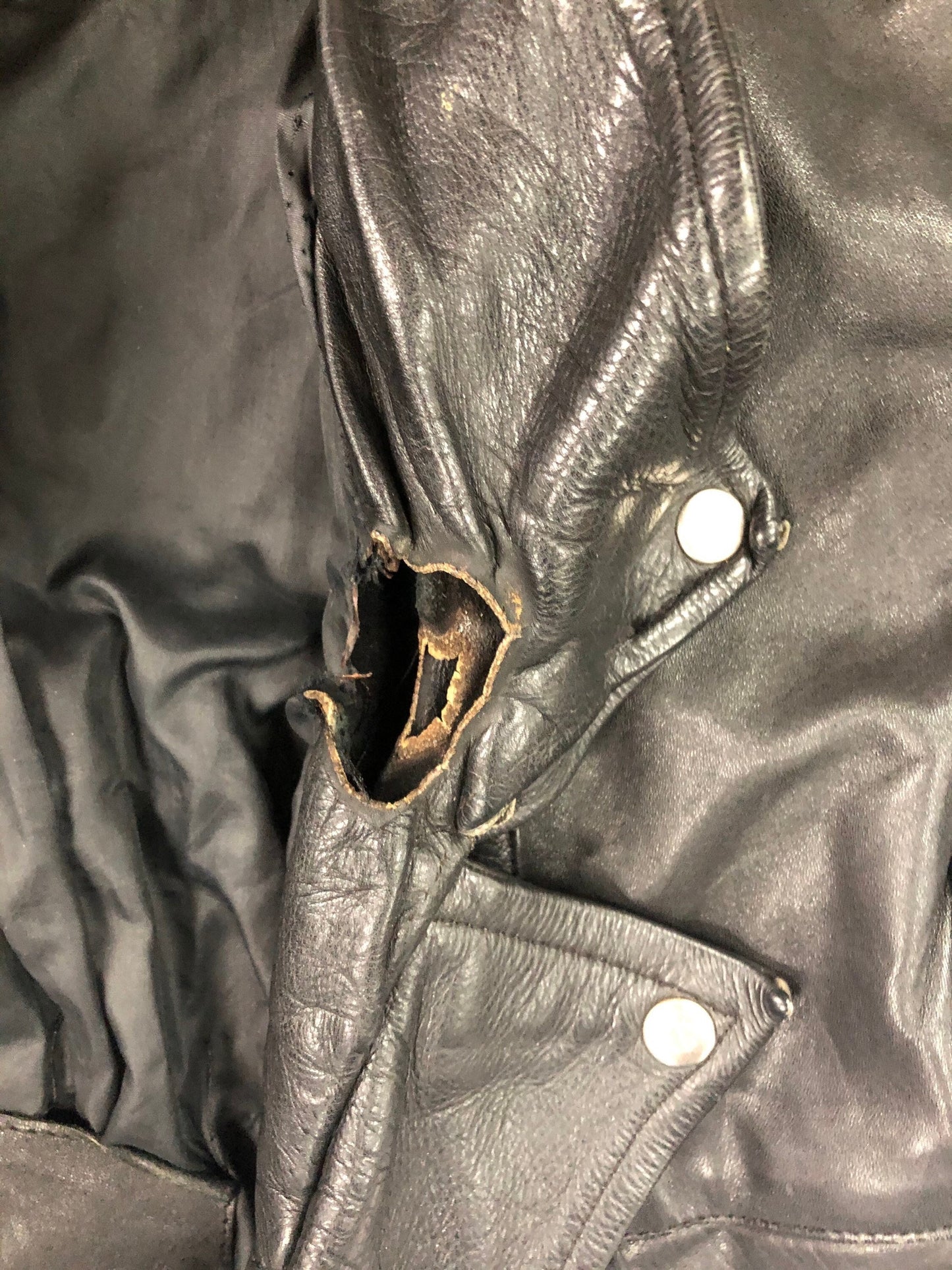 Motorcycle studded ykk zipper steel zipper black jacket leather biker vintage men