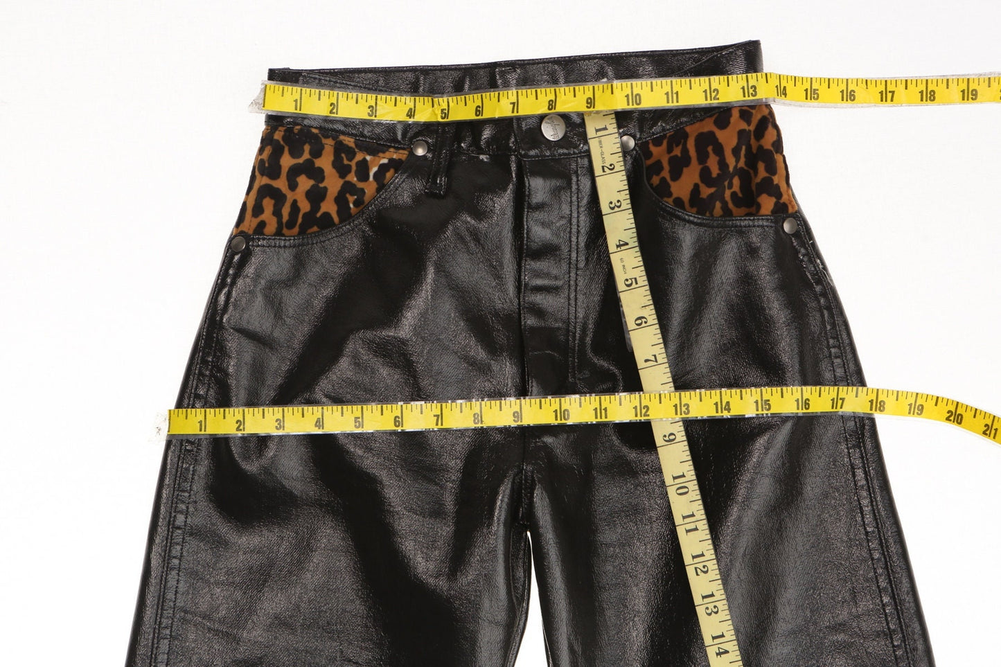 Wrangler black nylon pants leopard print vintage western y2k cheetah