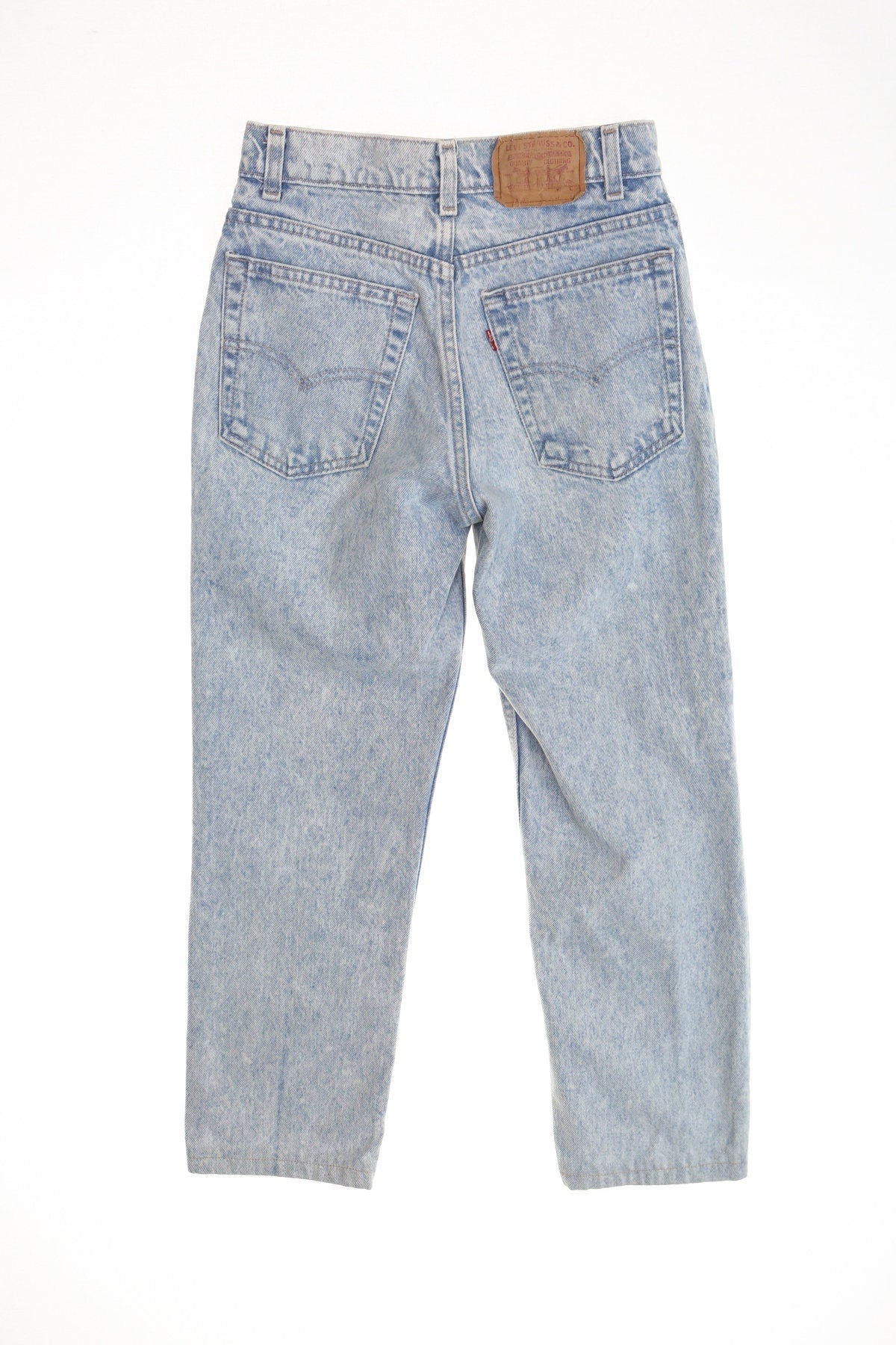 Vintage 90's high waist jeans levi's stonewashed blue white women rare denim pants