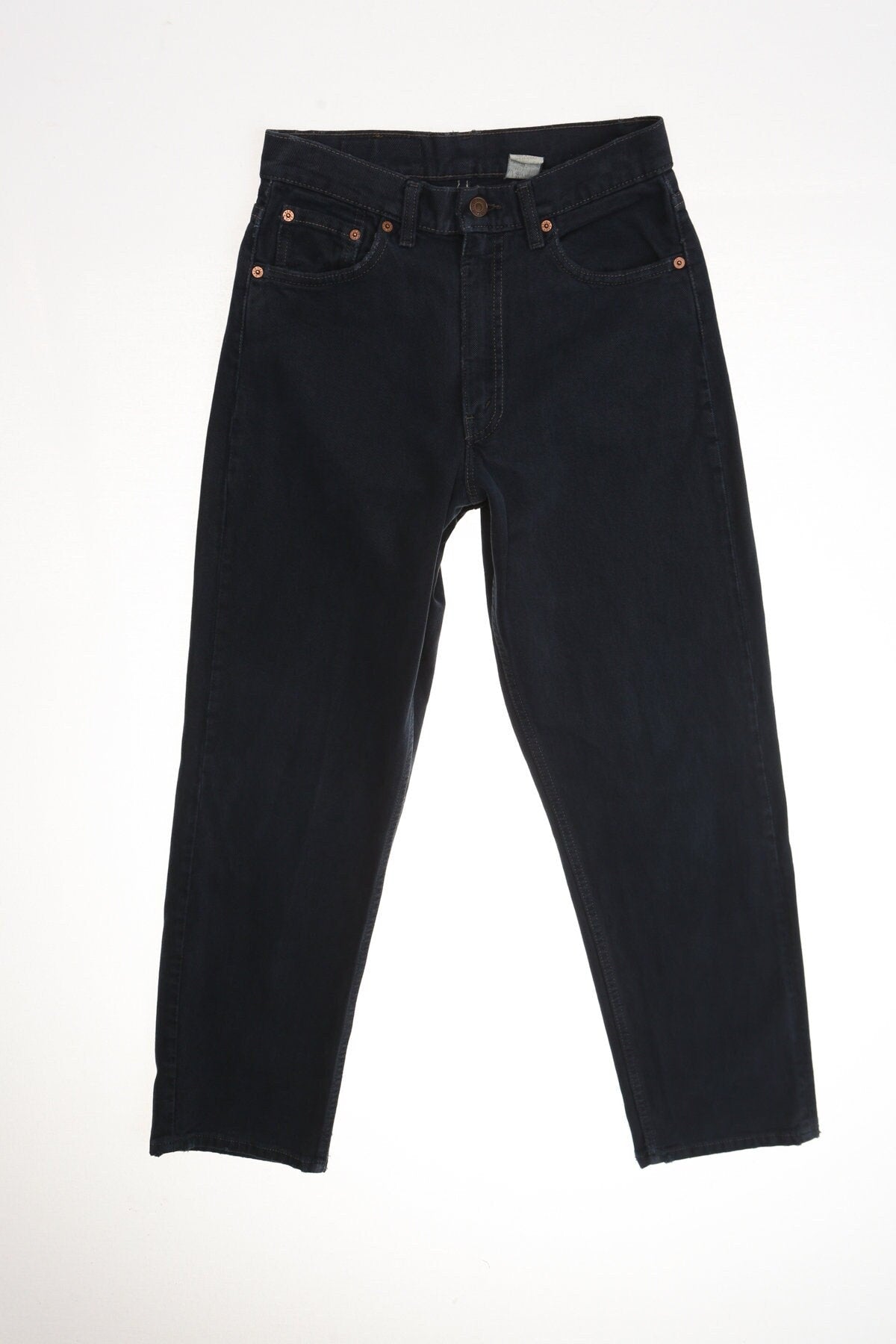 Vintage 554 levi's jeans black high waist made in usa 90's 28 waist rare