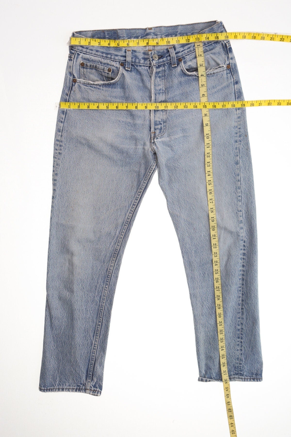 Vintage 501 levi's jeans denim pants made in usa 90's 32 waist high waist