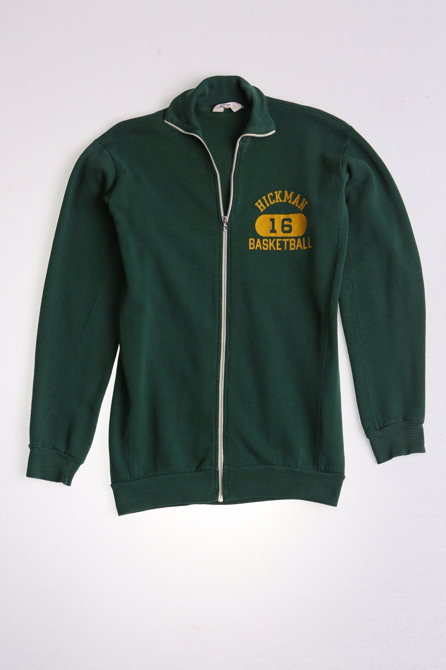 Vintage champion track jogging top jacket green baskeball hickman 16