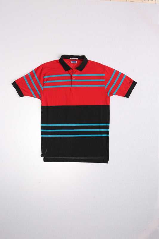 Vintage levi's t-shirt shirt button up striped red polo tennis men