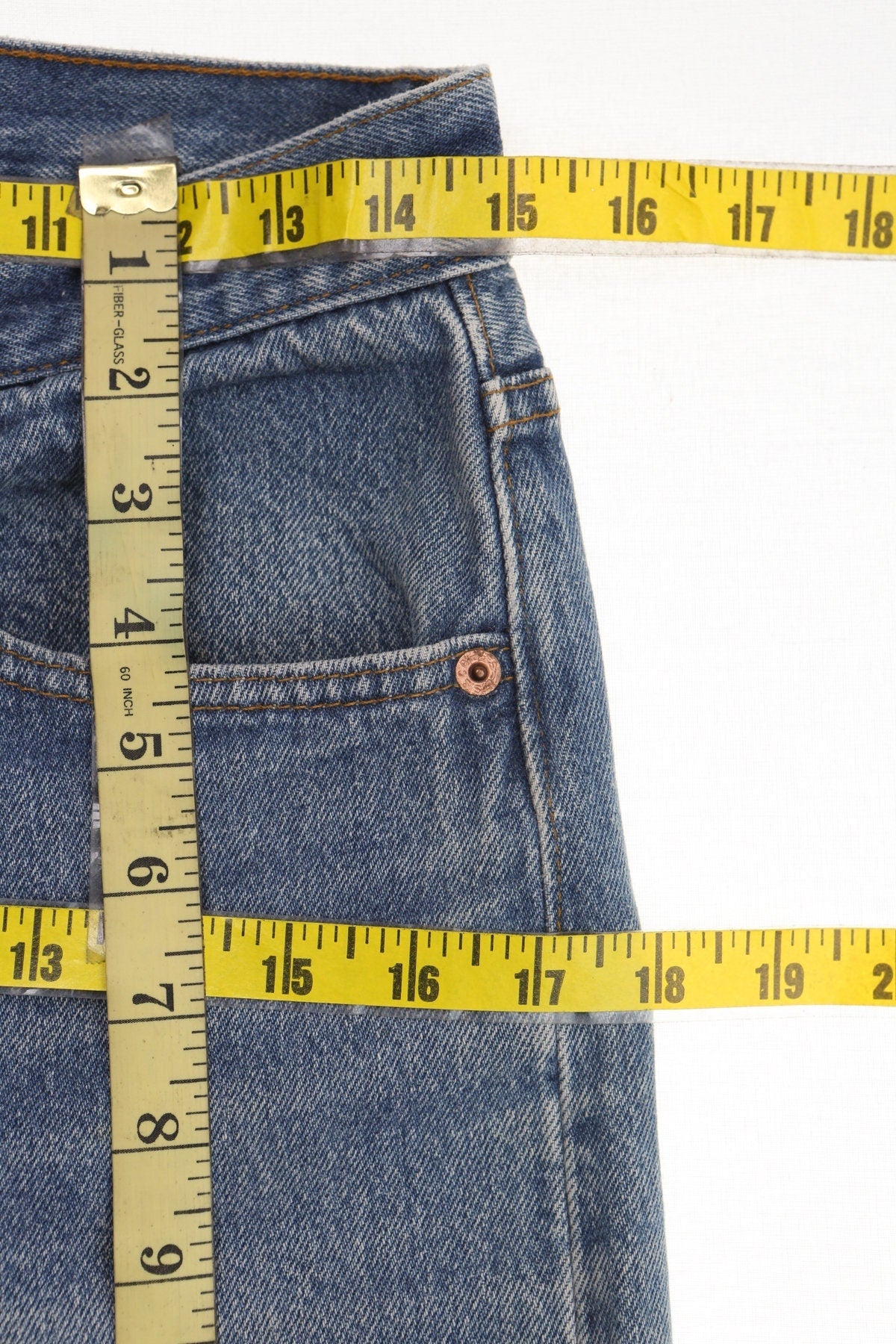 Vintage levi's 501 blue denim pants made in usa xx high waist 90's