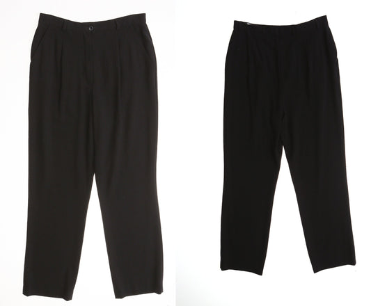 Escada women black pants high waist 36 size casual y2k