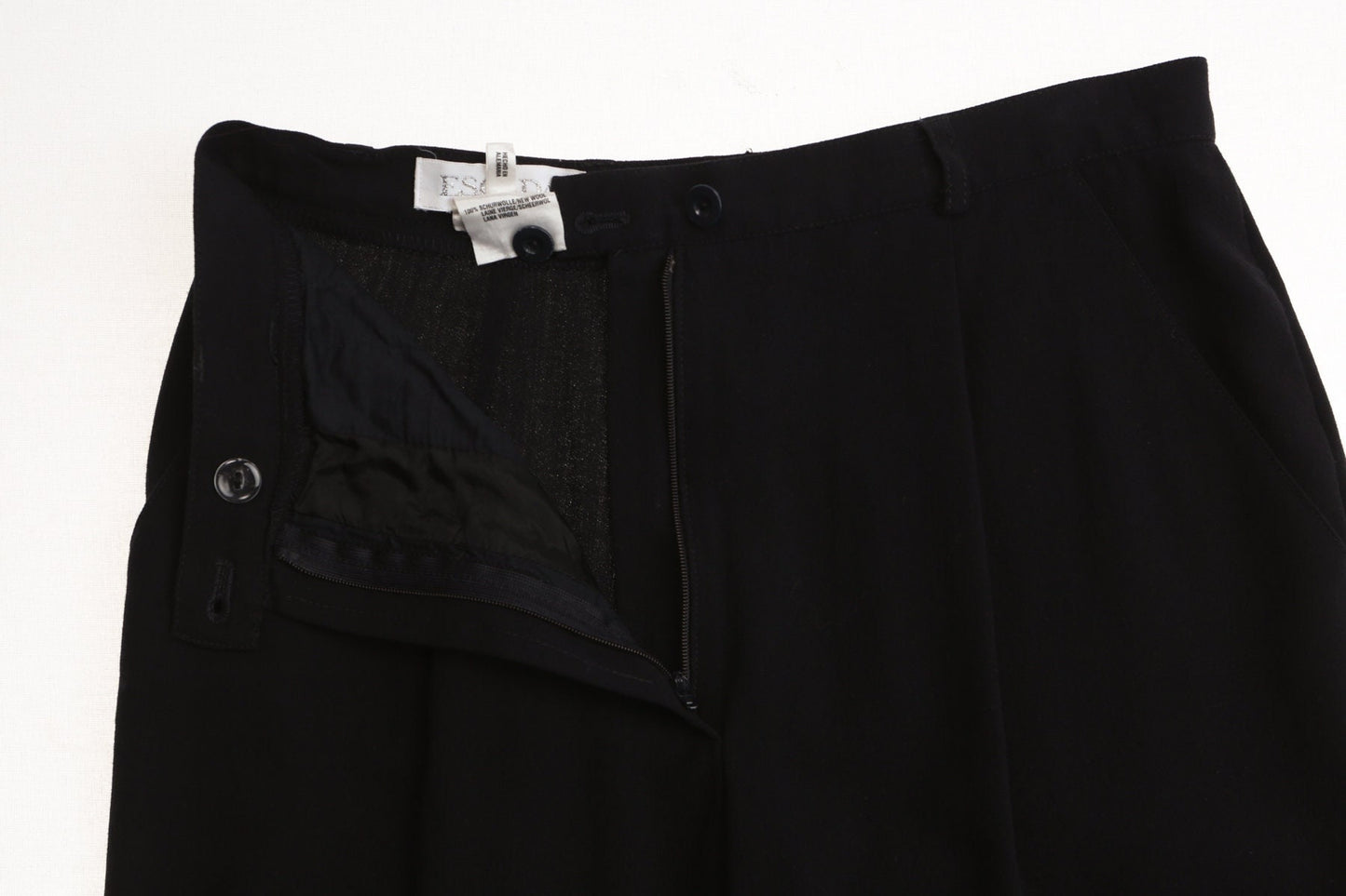 Escada women black pants high waist 36 size casual y2k