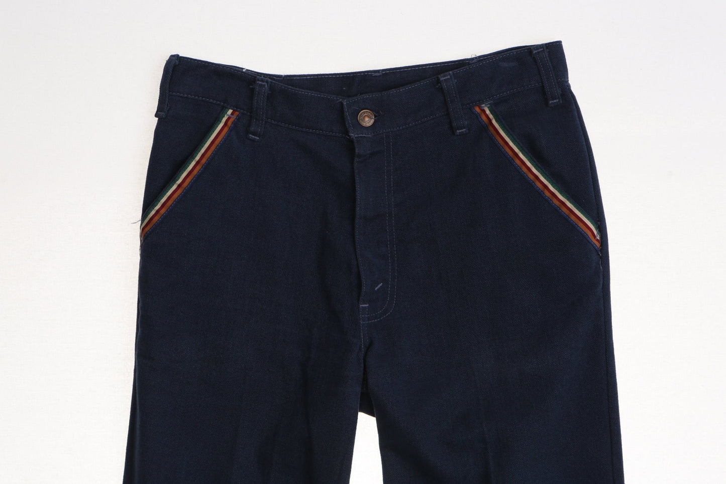 Vintage levi's blue bell bottom 70's hippie disco men white tab