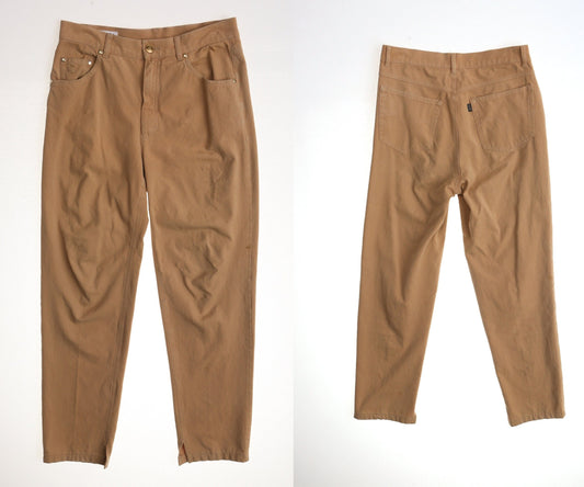Women brown casual pants high waist escada sport y2k