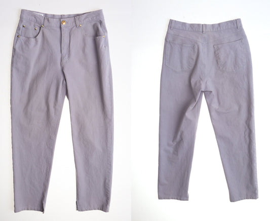 Women high waist pants casual y2k purple escada sport size 40