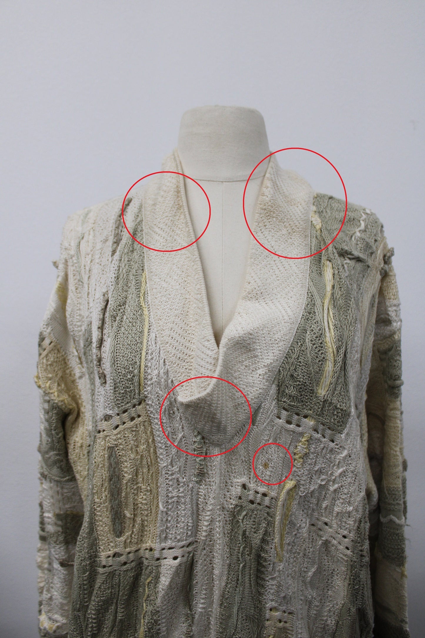 V neck coogi made in australia caradise size m white beige colored men cardigan sweater