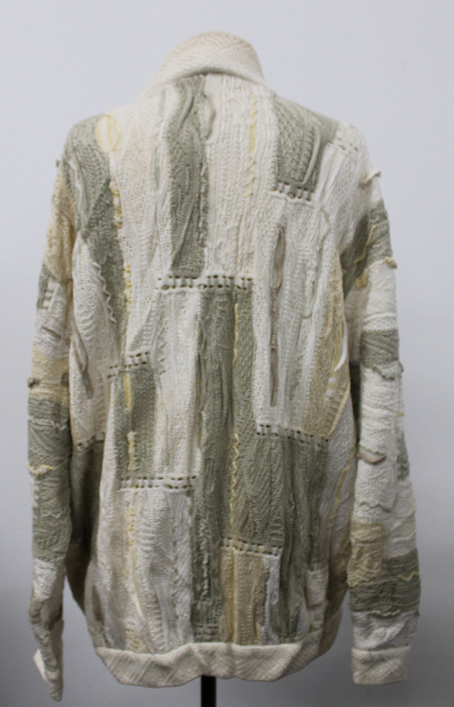 V neck coogi made in australia caradise size m white beige colored men cardigan sweater