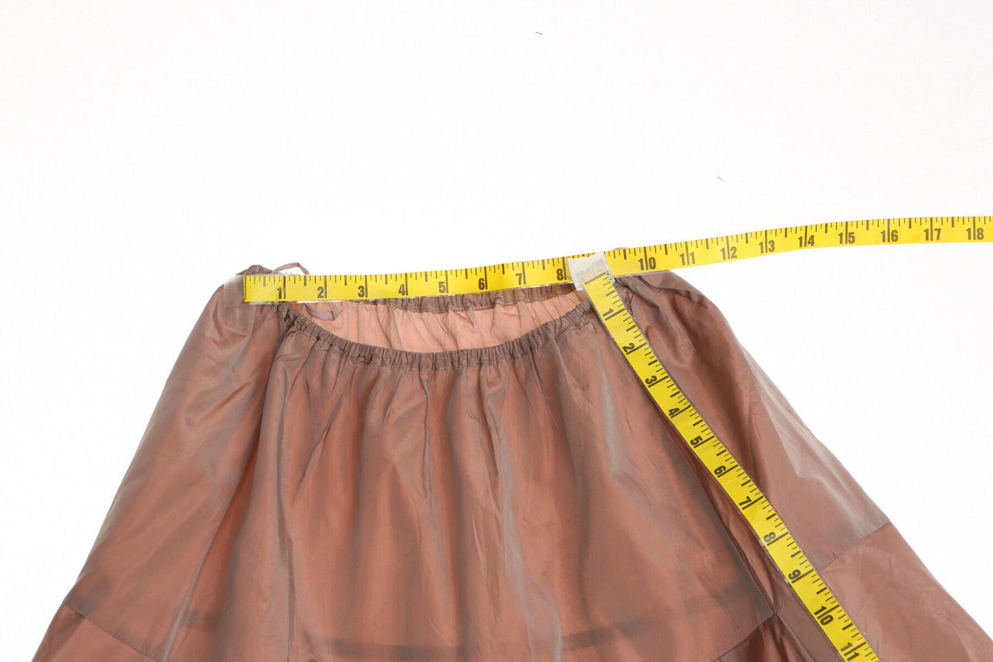 Vintage brown slip skirt women 50's poly retro rockabilly