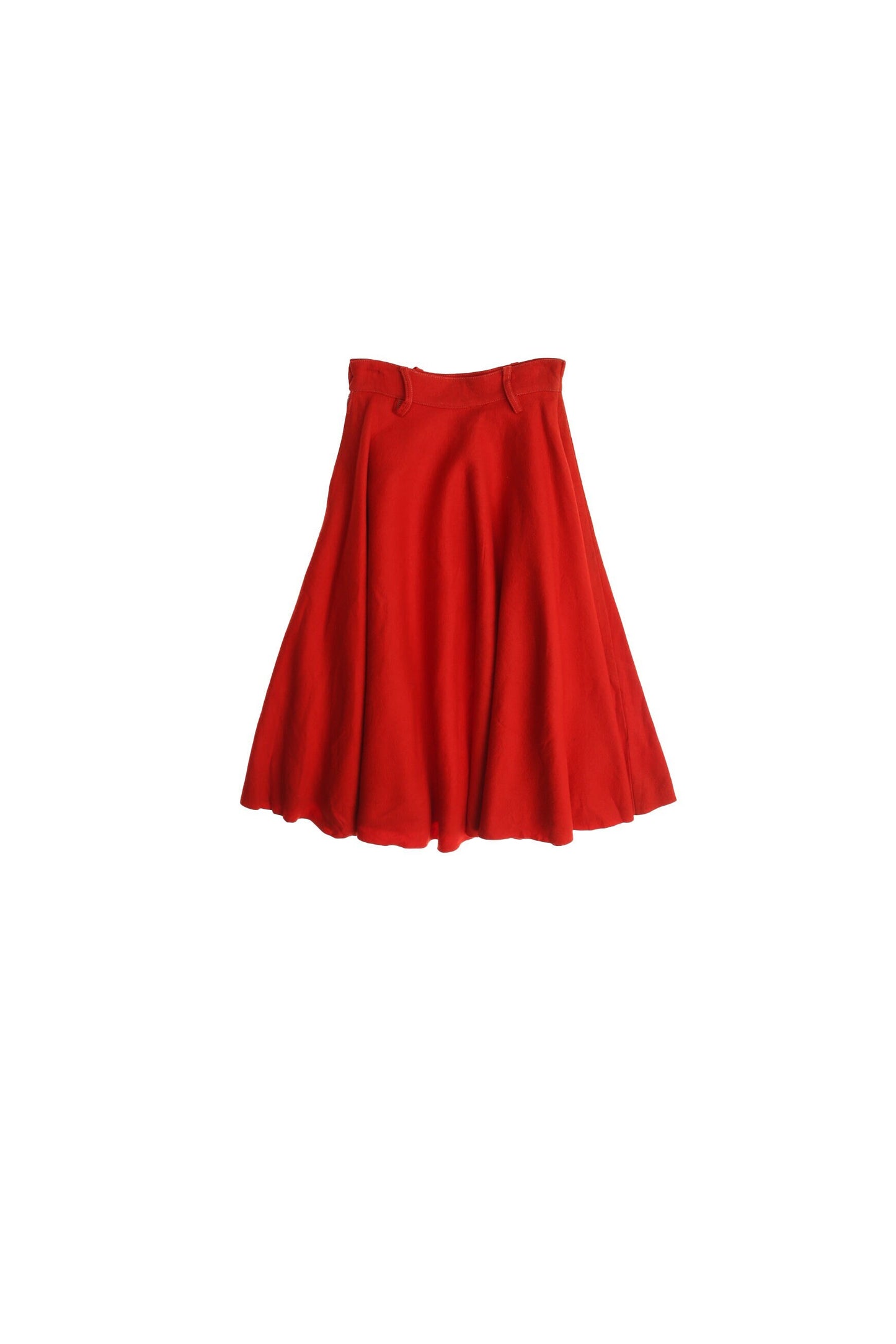 Vintage red rockabilly 50's circle poodle skirt women 40's rock and roll