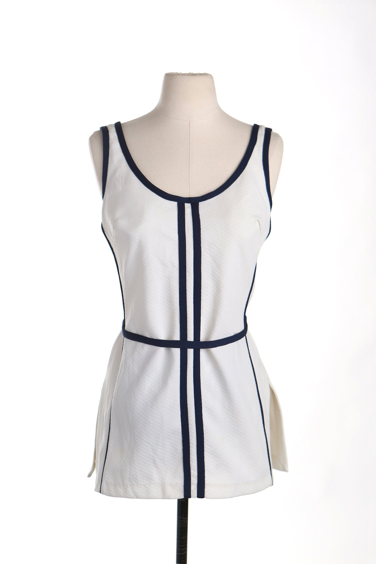 Vintage swimsuit women 60's 70's white dress beach wear pool wear