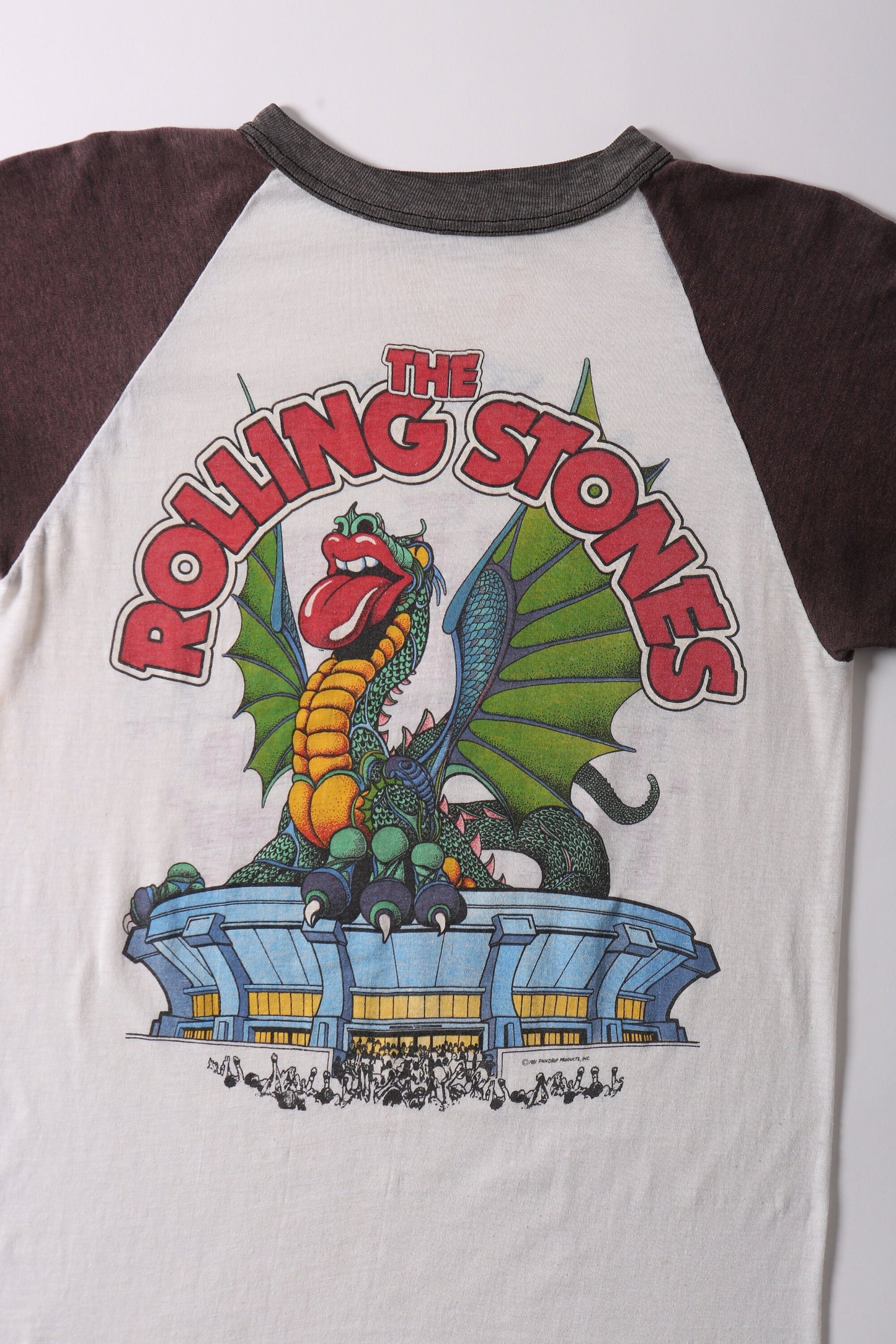 The rolling stones vintage concert t-shirt san francisco 1981 baseball t-shirt the destroyers george thorogood the j geils band ビンテージ シャツ