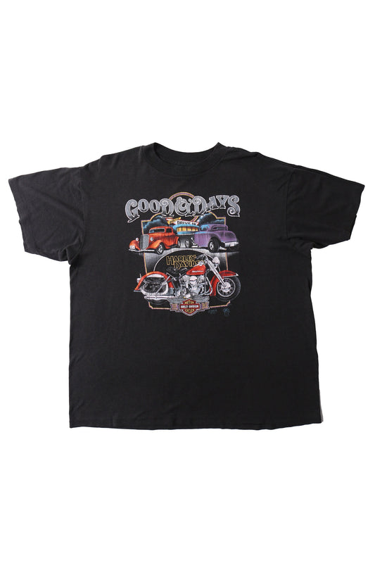 Vintage black harley davidson t-shirt biker motorcycles hot road drive in ビンテージ シャツ t-シャツ