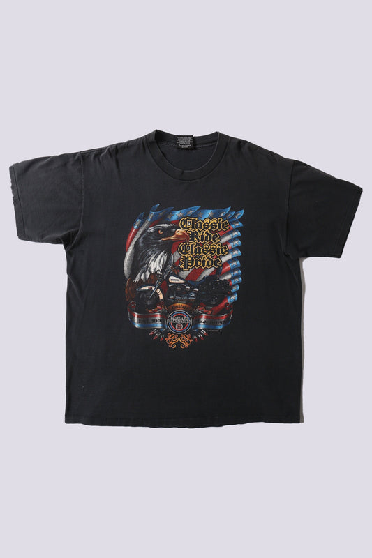 Vintage harley davidson biker black motorcycles eagle classic ride made in usa t-シャツ ビンテージ