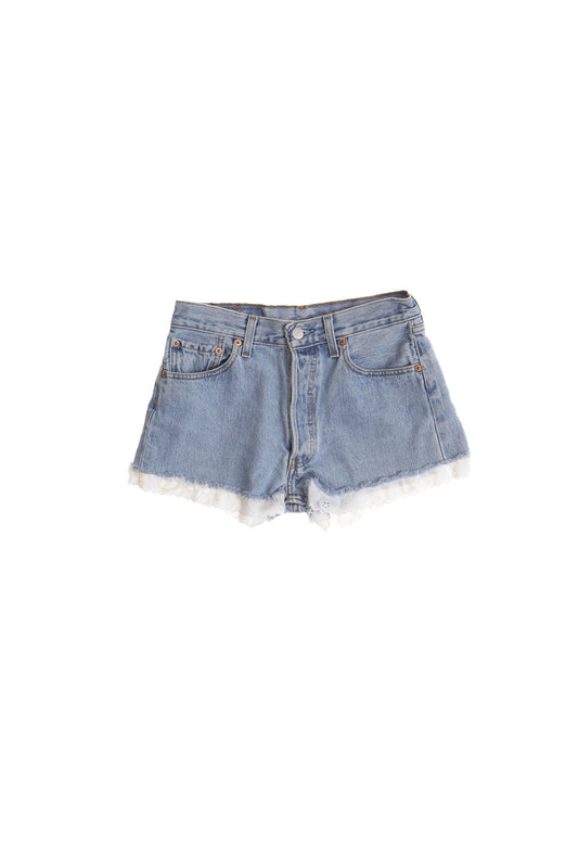 Levi's denim short blue women high waist cut off 90's daisy dukes light wash