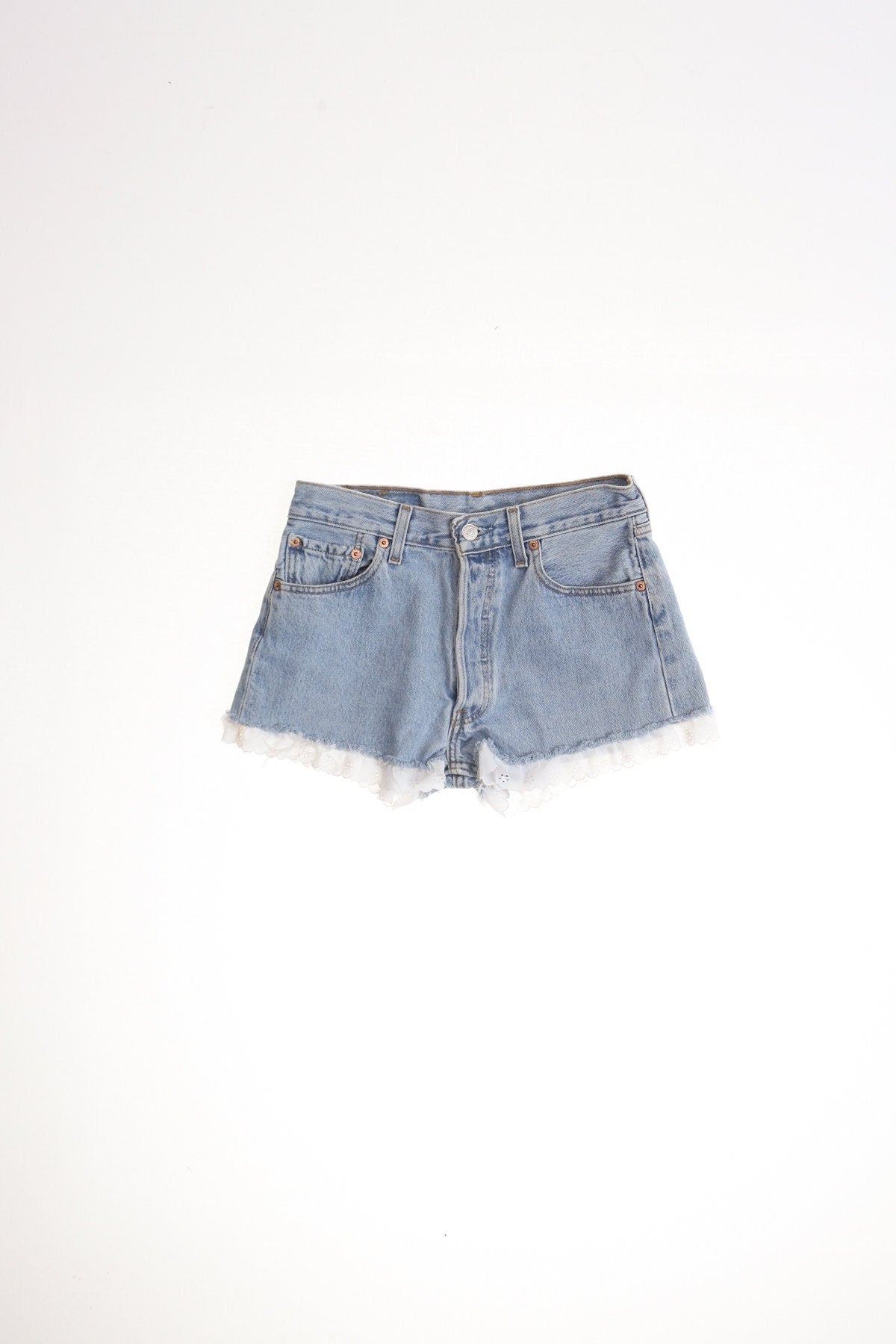 Levi's denim short blue women high waist cut off 90's daisy dukes light wash