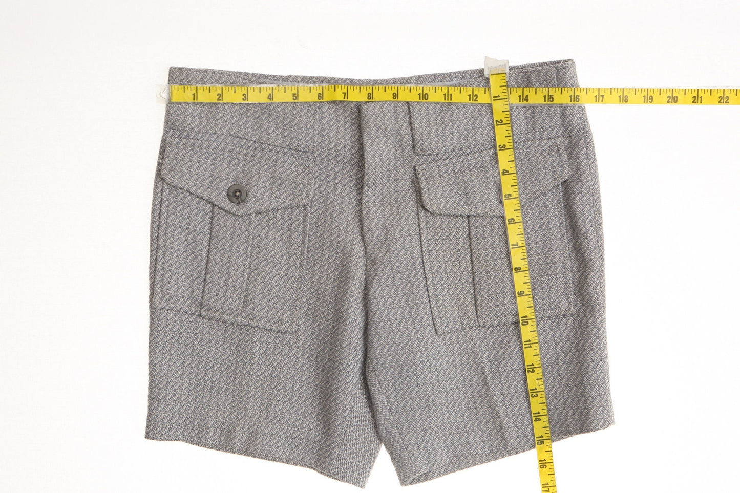 Levi's 70's poly gray short bermuda casual mod front pockets