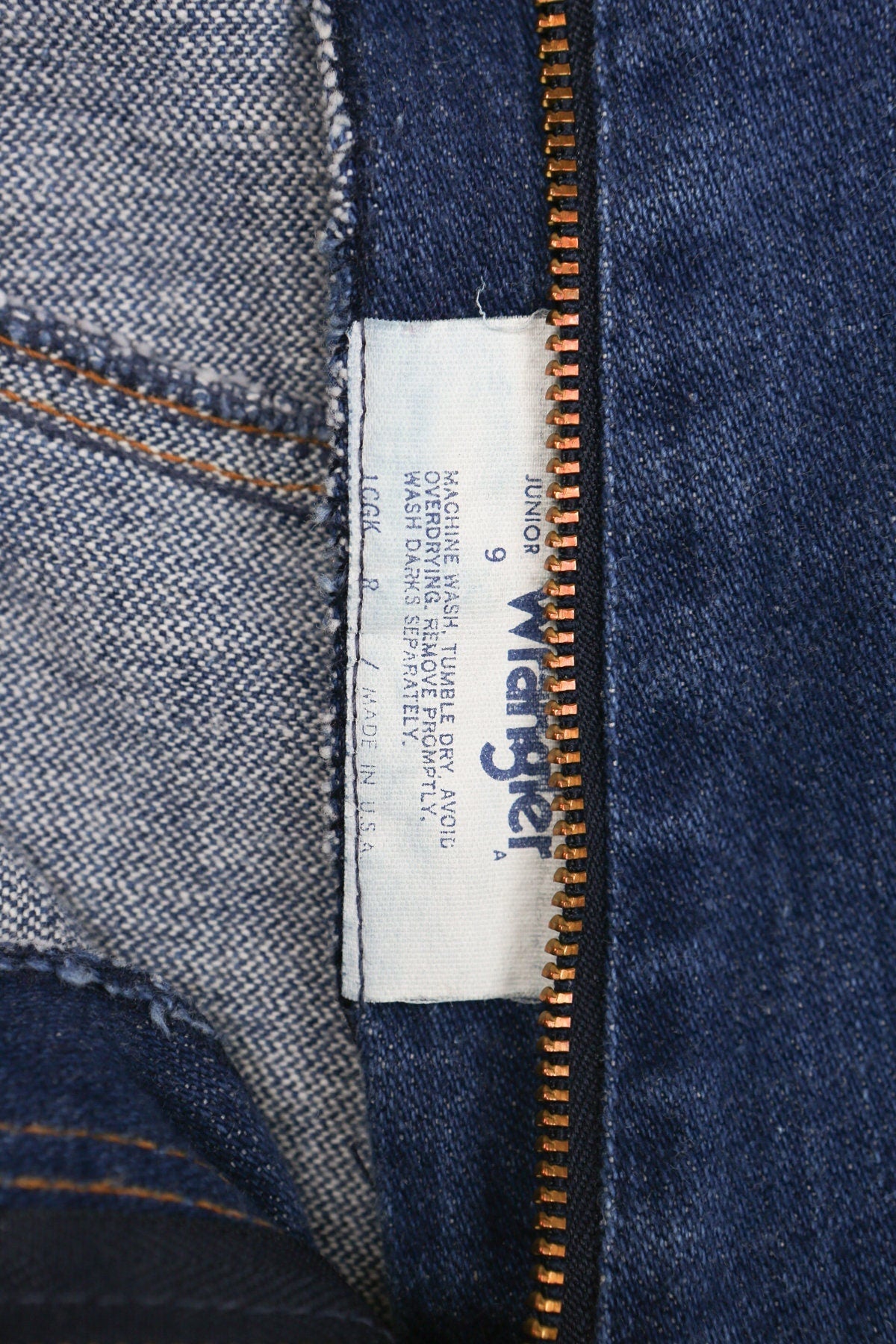 Vintage women 70's capri wrangler denim short bell bottom hippie boho casual