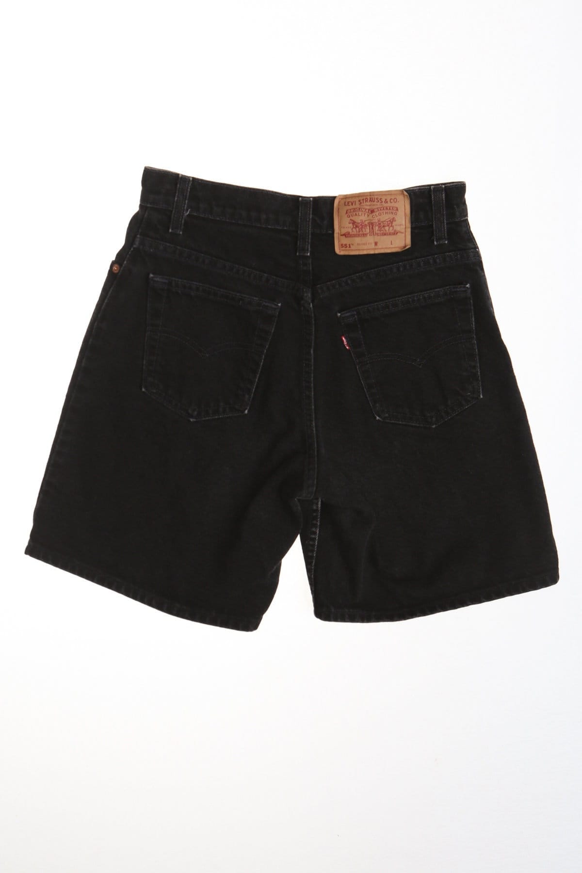 Vintage levi's denim short 90's black women high waist 551 bermuda men