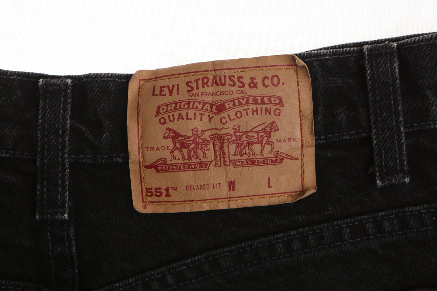 Vintage levi's denim short 90's black women high waist 551 bermuda men
