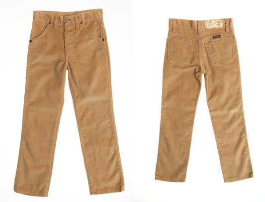 Vintage corduroy pants wrangler 70's bell bottom men boho zipper straight leg slim 280 bnts style