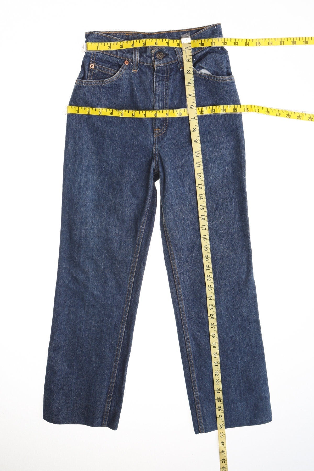 Vintage levi's 70's denim pants orange tab jeans women bell bottom 26048 0214 san francisco made in usa