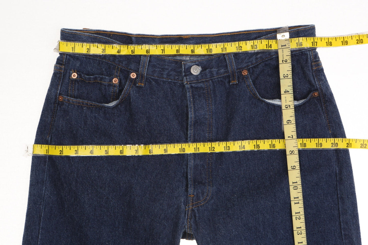 Vintage 501 levi's jeans denim pants western blue dark wash made in usa men