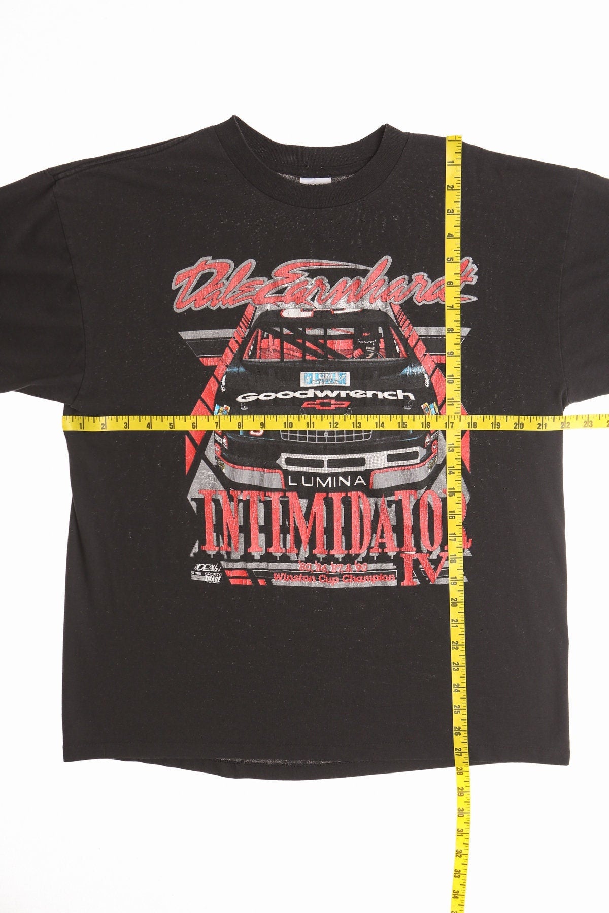 Nascar graphic t-shirt vintage 91 tour intimidator dale earnhardt goodwrench winston cup 90's