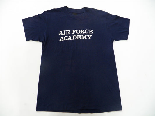 Navy blue vintage t-shirt air force academy graphic 70s military usa