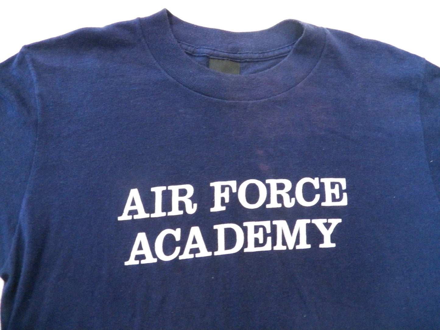 Navy blue vintage t-shirt air force academy graphic 70s military usa