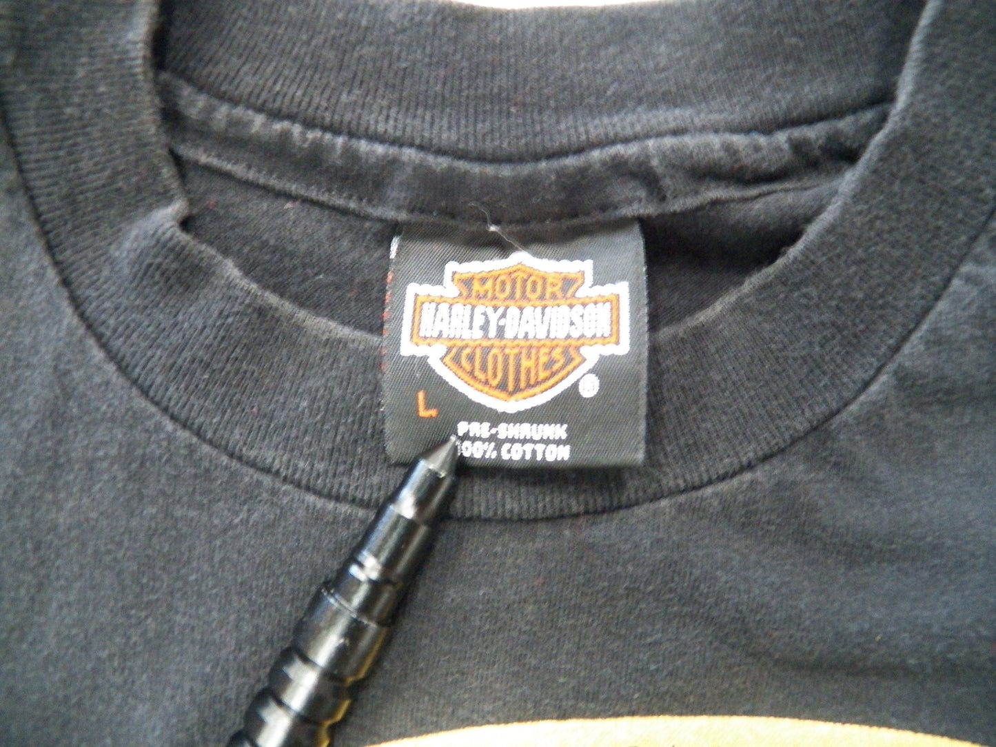 Black harley davidson t-shirt live the legend hanes beefy motor clothes motorycles biker cotton