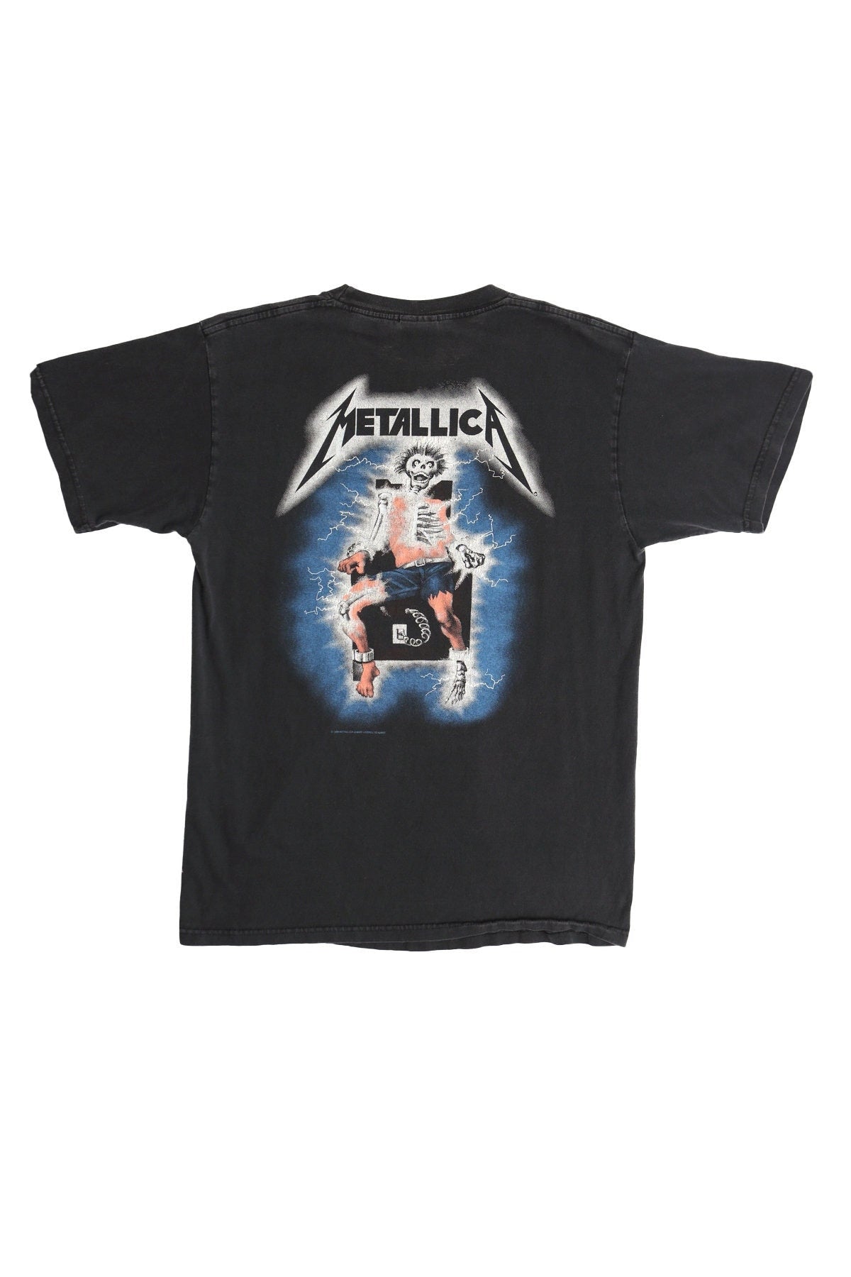 Vintage metallica black rock t-shirt shirt ride the lightning giant label